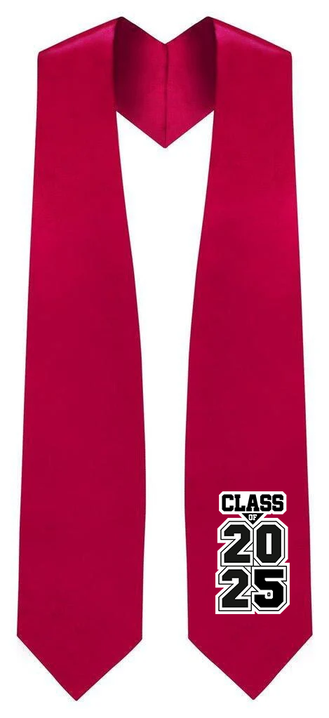 Red "Class of 2025/2026" Graduation Stole