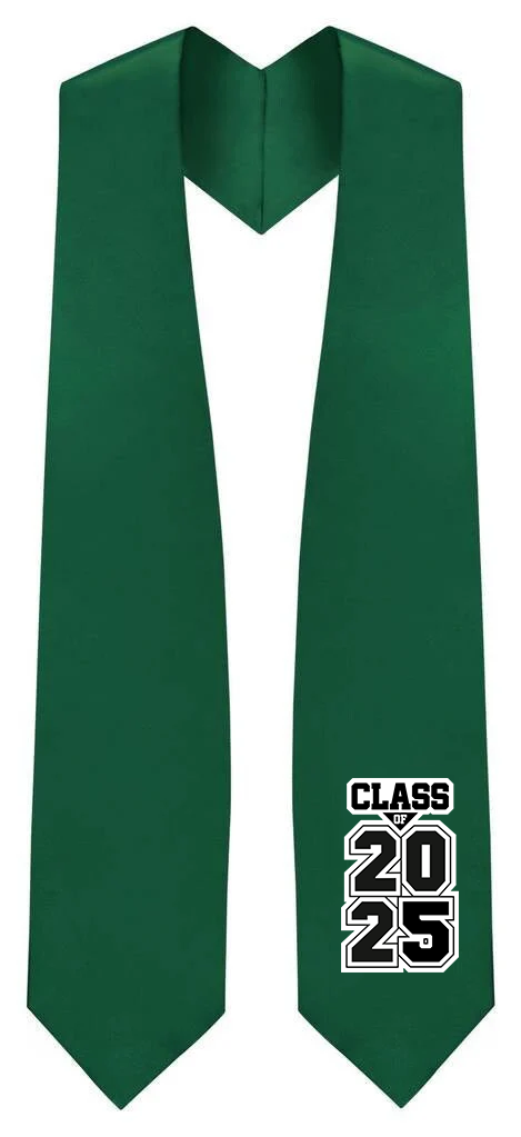 Hunter Green "Class of 2025/2026" Graduation Stole