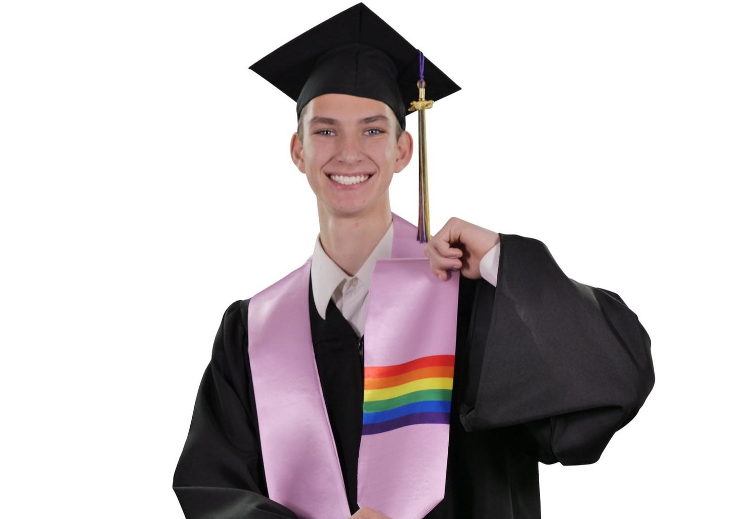 Rainbow LGBTQ Gay Queer Graduation Lavender Sash/Stole