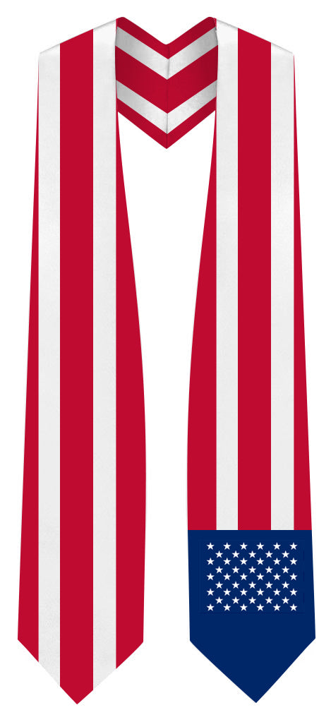 USA Graduation Stole - USA Flag Sash