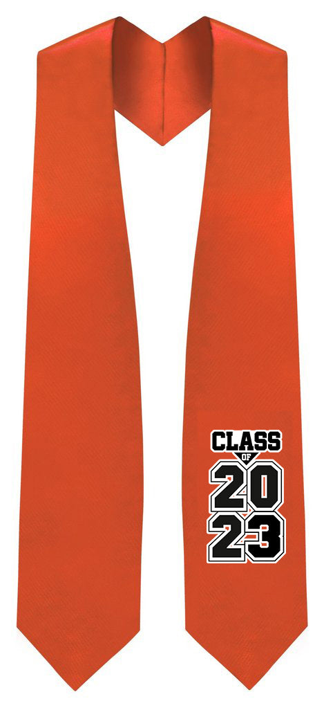 Gold Class of 2023 Graduation Stole - Class of 2023 Sashes