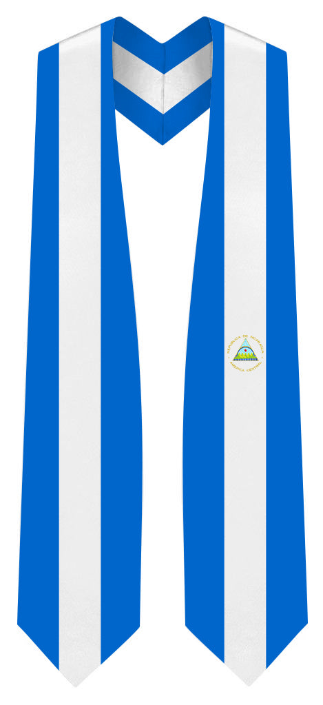Nicaragua Graduation Stole - Nicaraguan Flag Sash