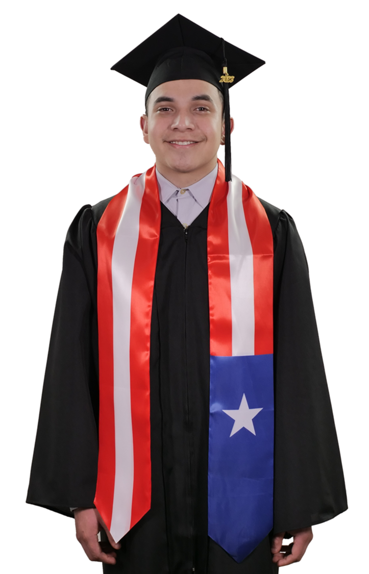 Puerto Rico Graduation Stole - Puerto Rico Flag Sash