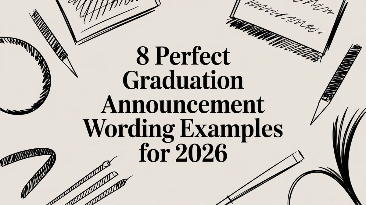 8 Perfect Graduation Announcement Wording Examples for 2026 – Stoles.com