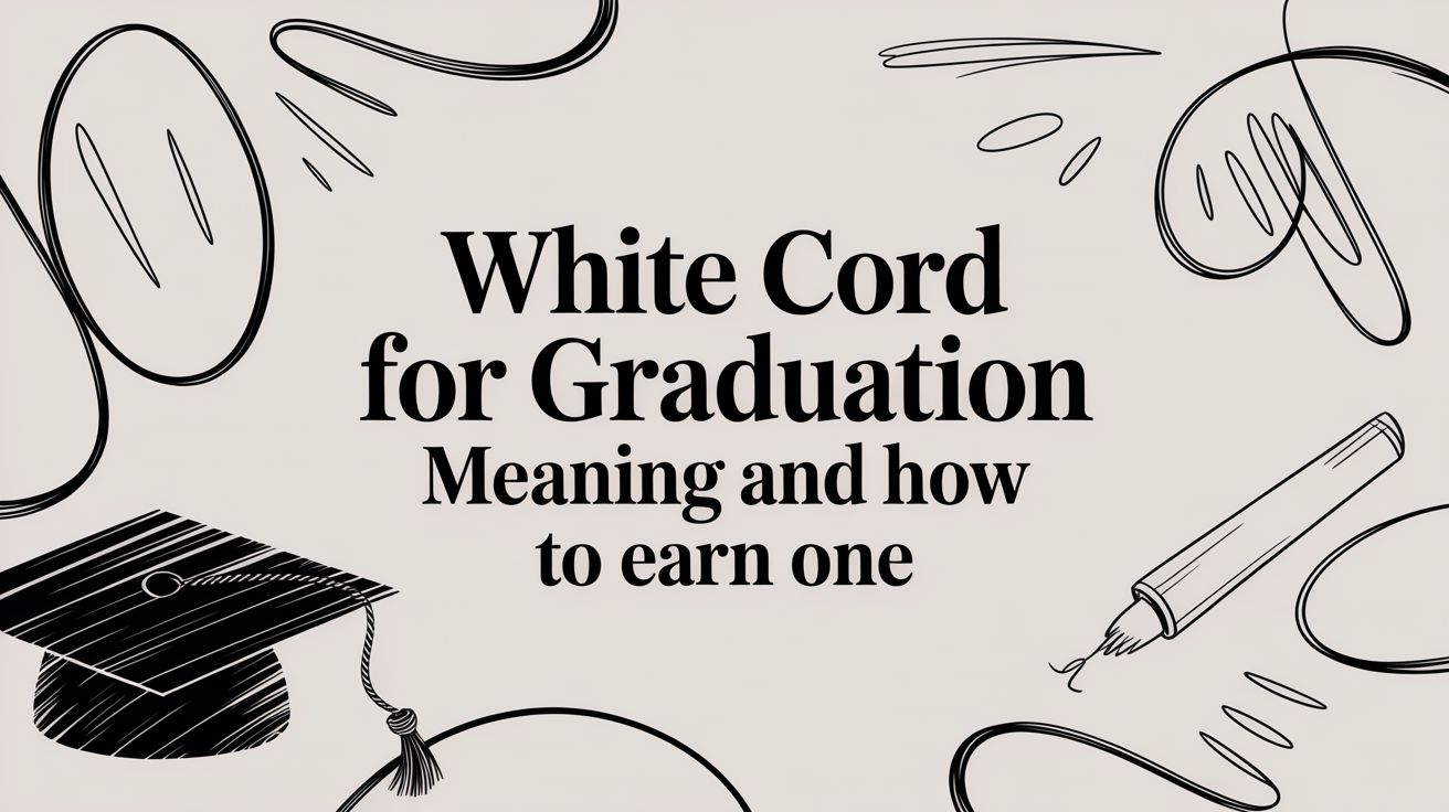 White Cord for Graduation Meaning and How to Earn One