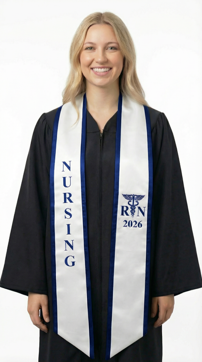 2026 RN Nursing Graduation Stole with Trim