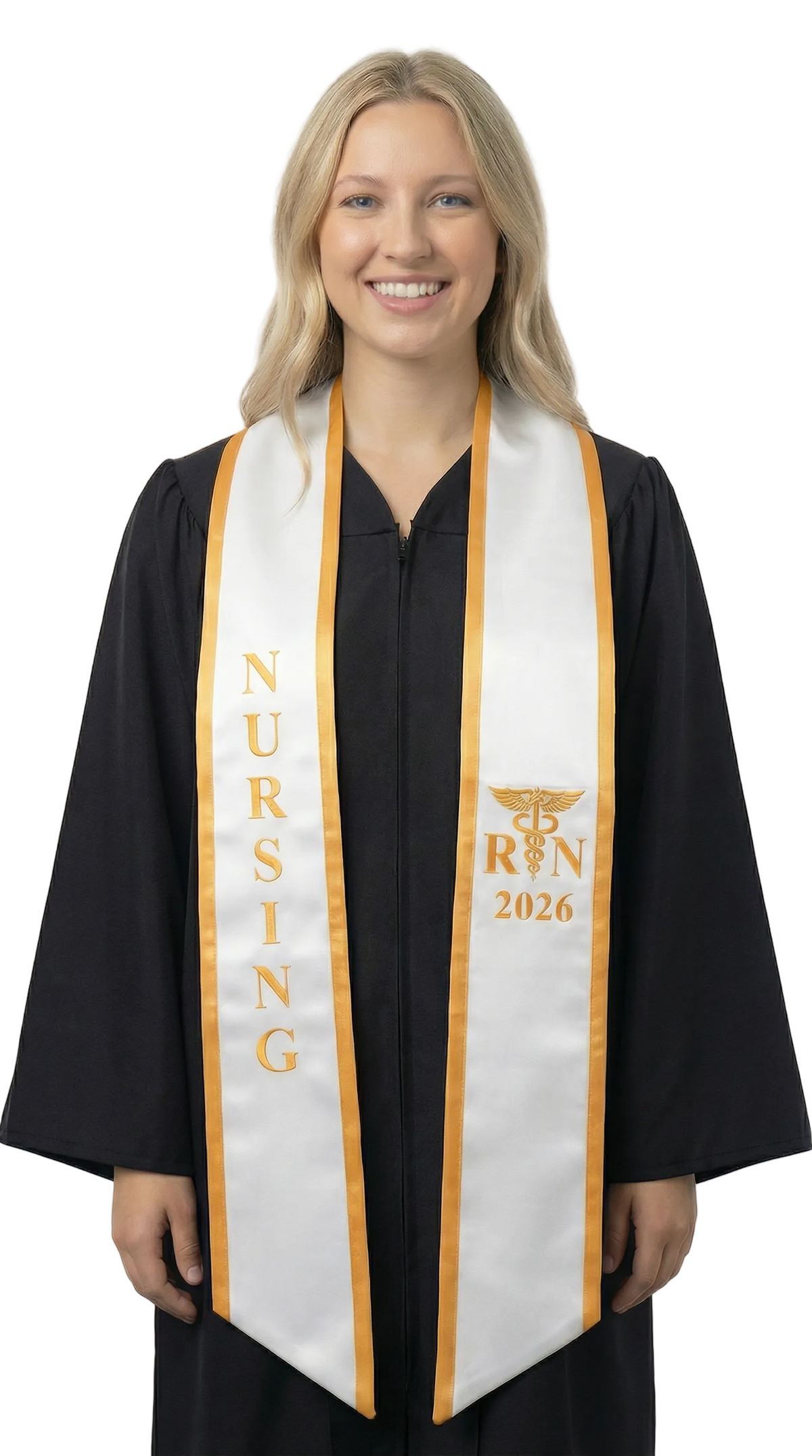 nurse graduation dress 2026 RN Nursing Stole with Trim – Rush Service:No Rush Las Vegas Bachelorette Party 65% Cotton / 35% Western Glam