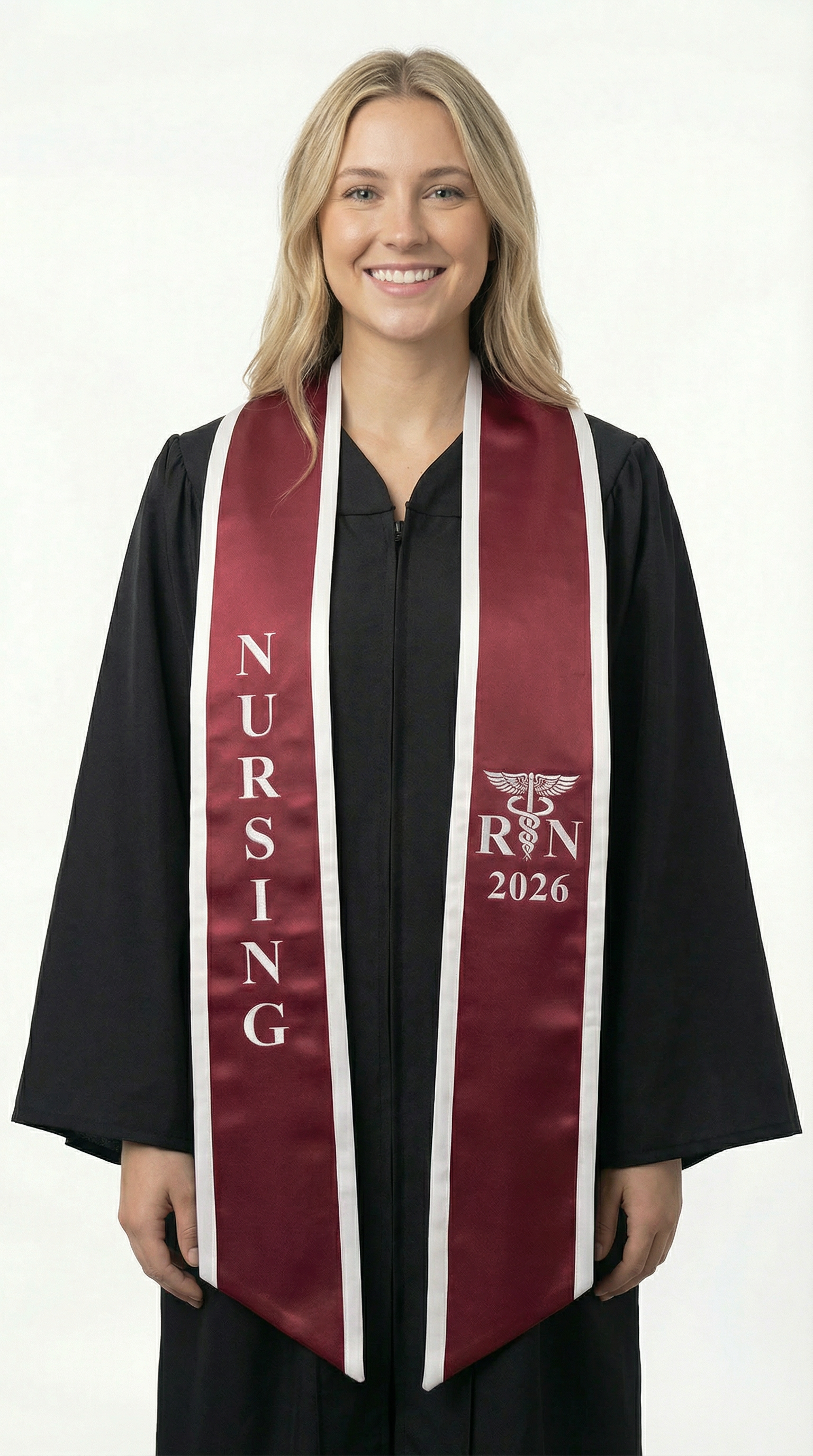 2026 RN Nursing Graduation Stole with Trim - Stoles.com