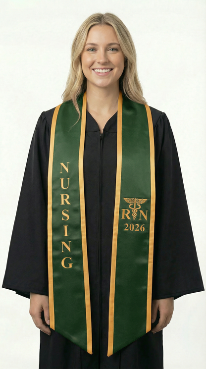 2026 RN Nursing Graduation Stole with Trim