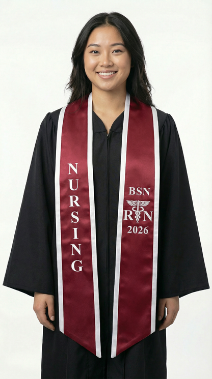 2026 BSN Nursing Graduation Stole with Trim
