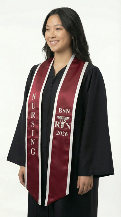 2026 BSN Nursing Graduation Stole with Trim