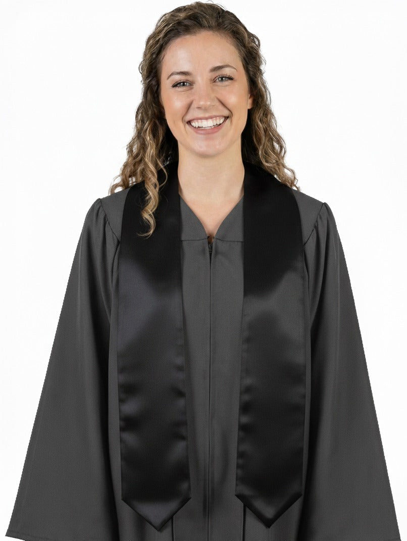 Black High School Graduation Stole - Stoles.com