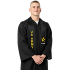 Black U.S. Army graduation stole with new Army logo