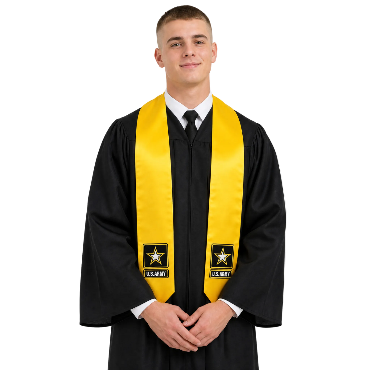 Gold U.S. Army graduation stole for military graduates