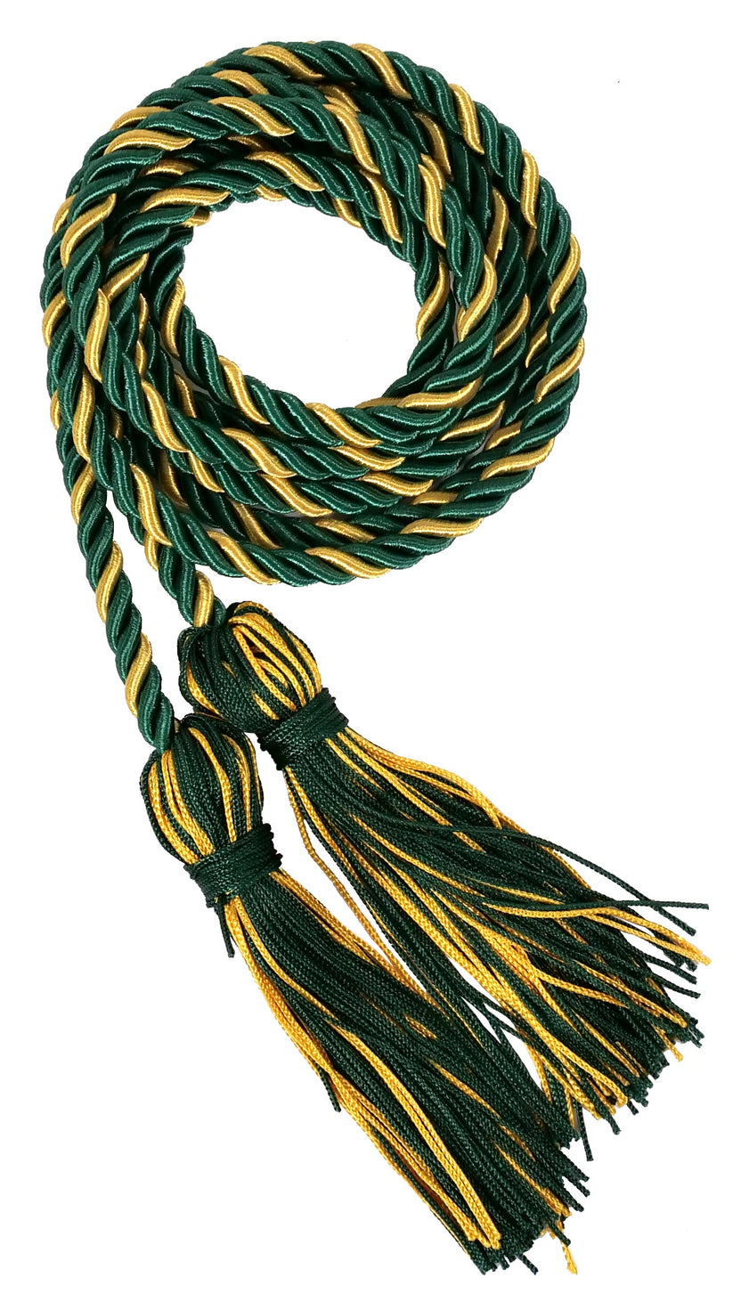 Hunter and Gold Two Color Graduation Honor Cord – Stoles.com