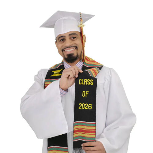 Class of 2025/2026 Kente Cloth Graduation Stole - Stoles.com