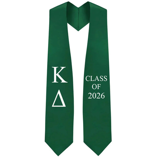 Kappa Delta Greek Lettered Stole w/ Year
