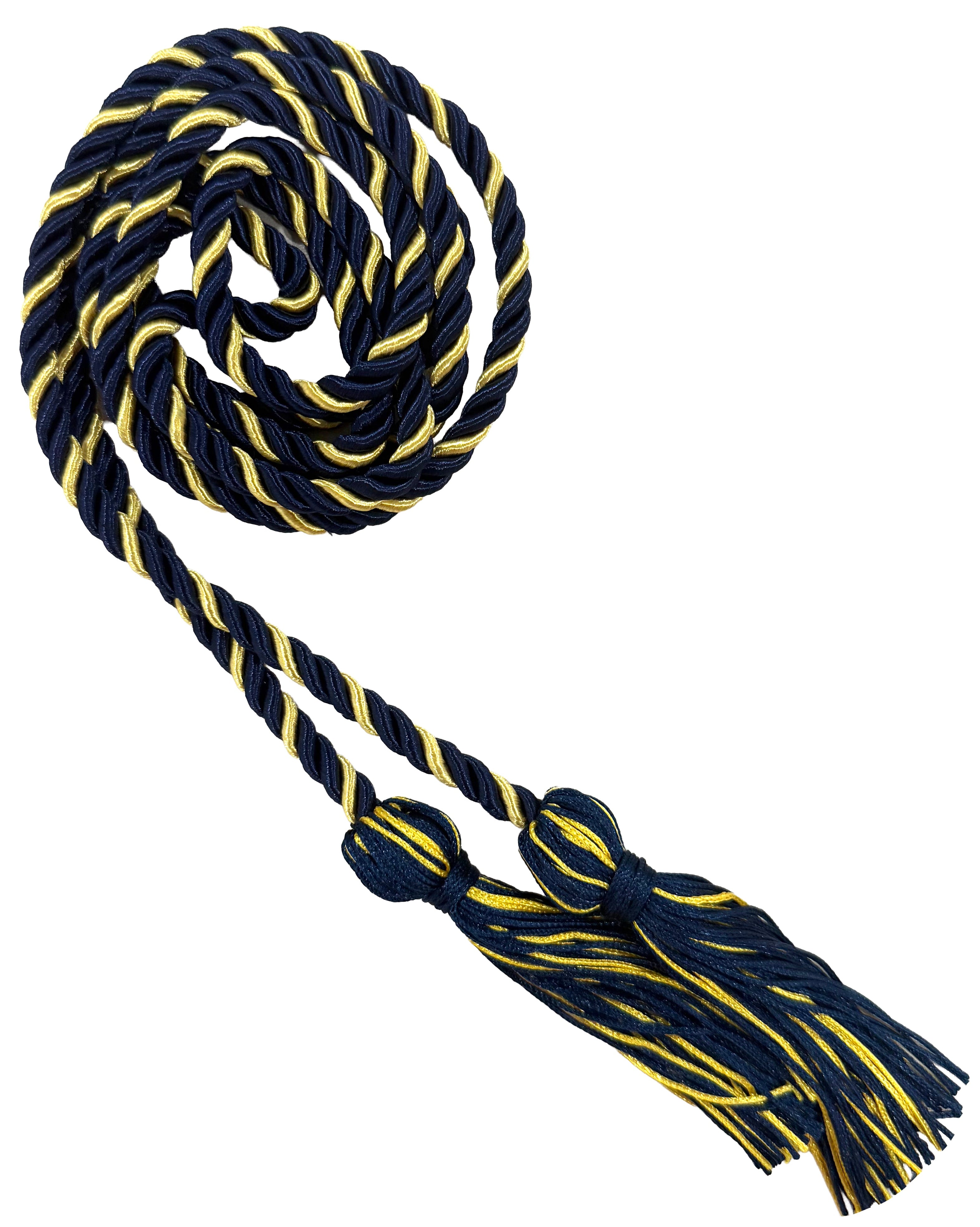 Navy Blue & Gold Two Color Graduation Honor Cord – Stoles.com
