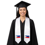 Philippines Embroidered Patch Stole - Filipino Flag Patch Sash