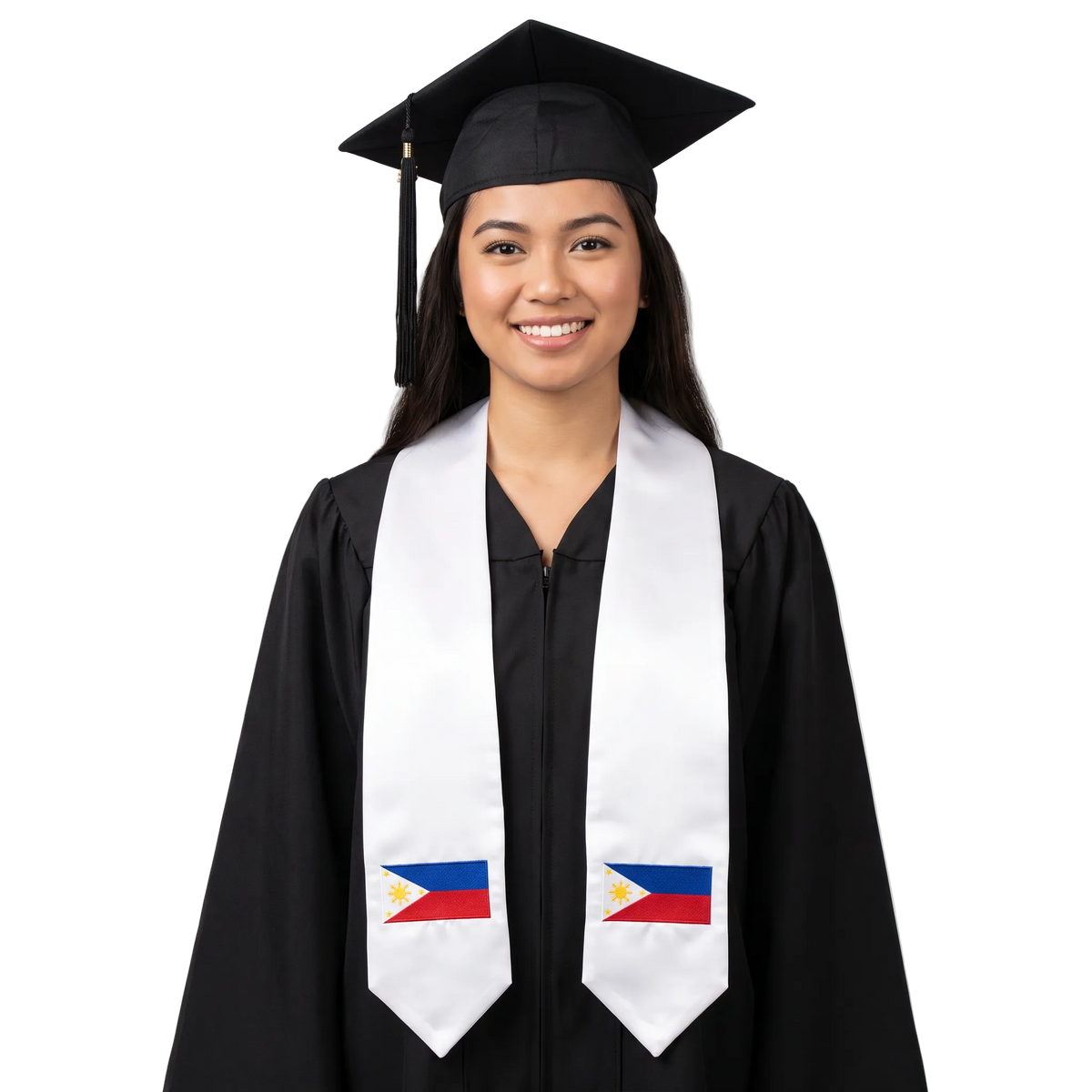 Philippines Embroidered Patch Stole - Filipino Flag Patch Sash