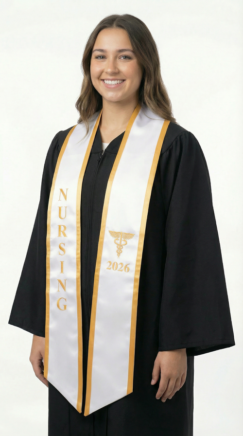 2026 Nursing Graduation Stole with Trim - Stoles.com