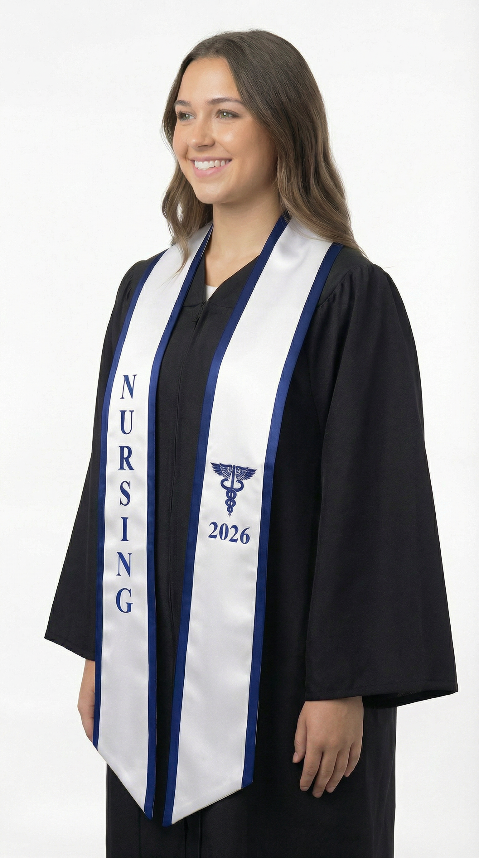 2026 Nursing Graduation Stole with Trim –