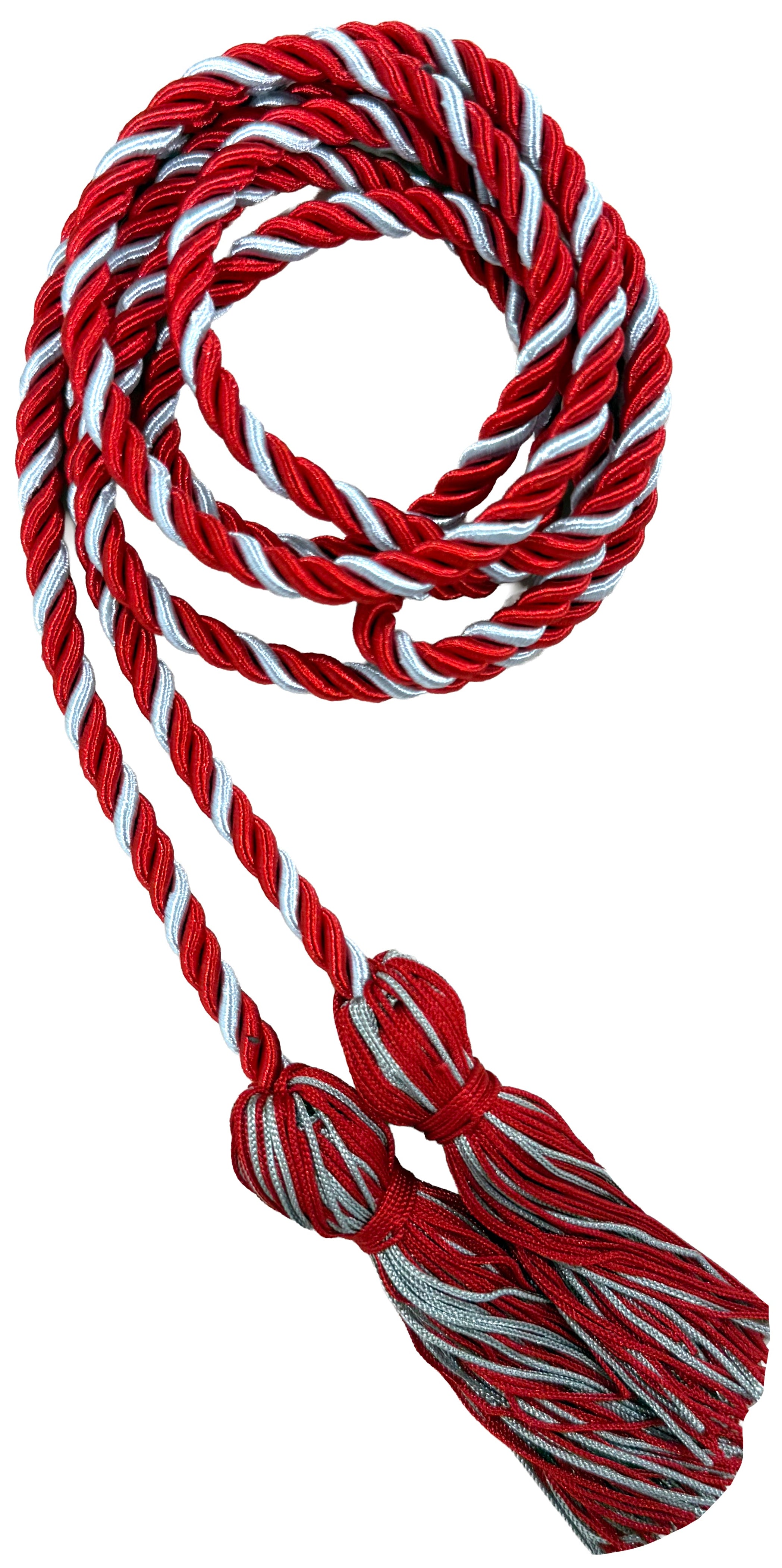 Red & Silver Two Color Graduation Honor Cord - Stoles.com
