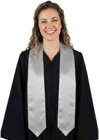 Silver High School Graduation Stole - Stoles.com