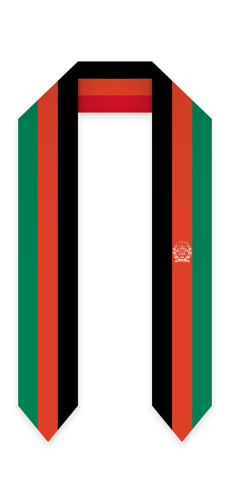 Afghanistan Graduation Stole - Afghanistan Flag Sash - Stoles.com