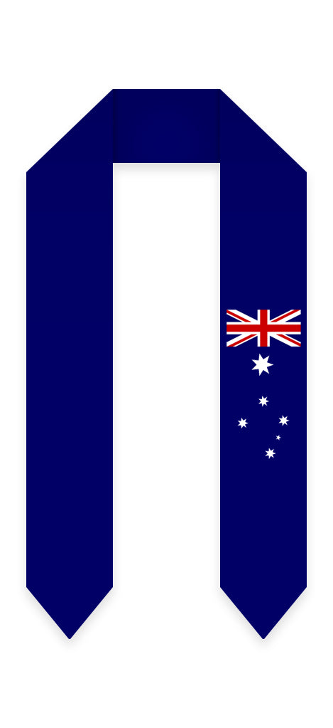 Australia Graduation Stole - Australian Flag Sash - Stoles.com