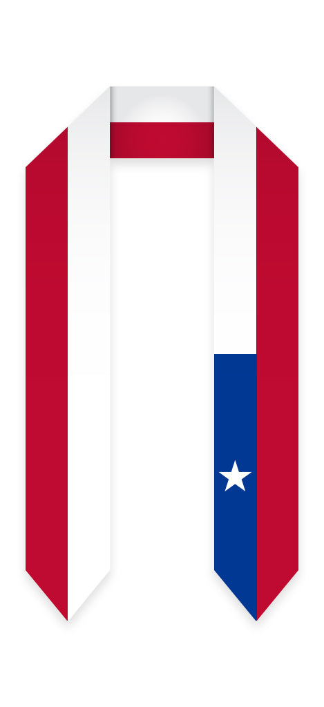 Chile Graduation Stole - Chile Flag Sash - Stoles.com