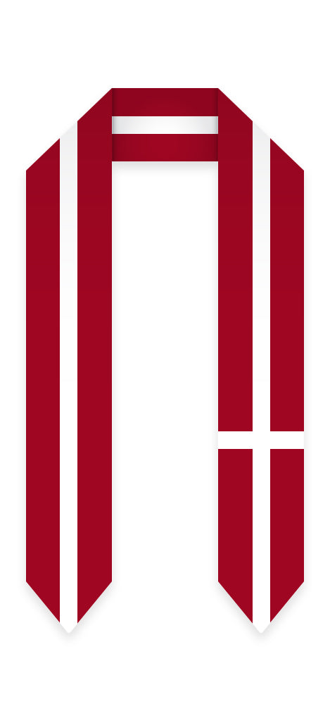Denmark Graduation Stole - Denmark Flag Sash