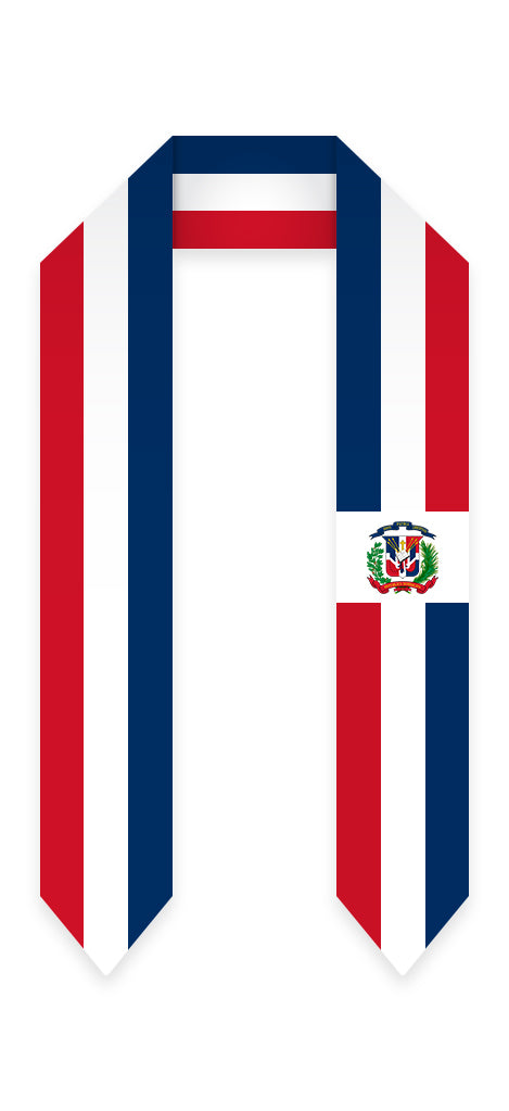 Dominican Republic Graduation Stole -  Dominican Republic Flag Sash - Stoles.com