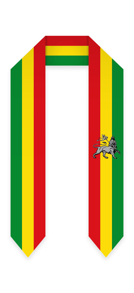 Ethiopia Graduation Stole -  Ethiopia Flag Sash - Stoles.com