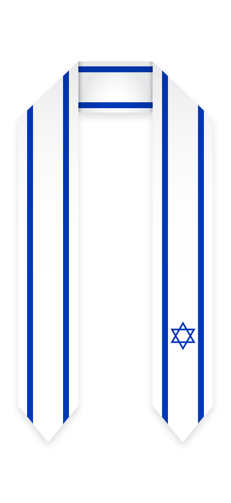 Israel Graduation Stole - Jewish Flag Sash