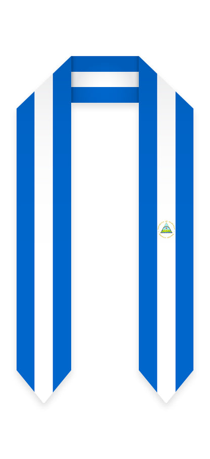 Nicaragua Graduation Stole - Nicaraguan Flag Sash