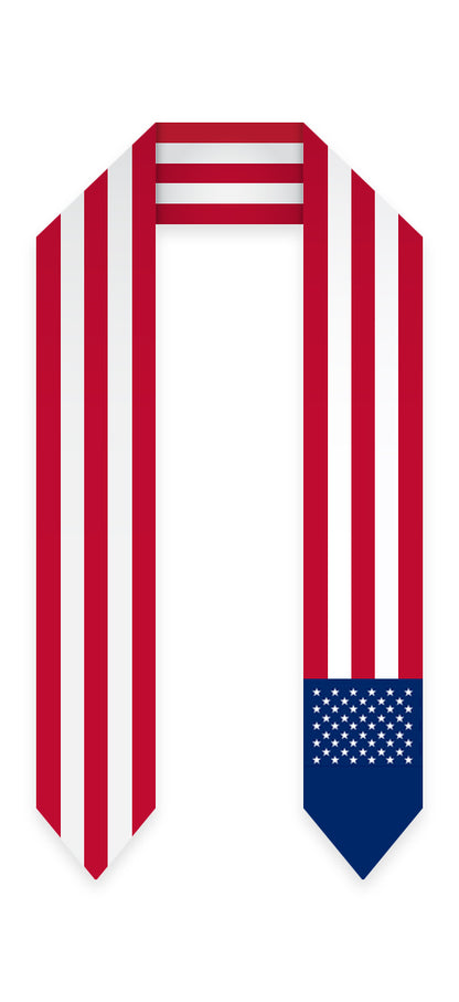 USA Graduation Stole - USA Flag Sash