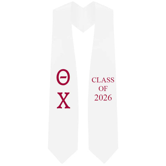 Theta Chi Lettered Stole w/ Year