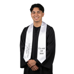 White First Generation 2026 graduation stole for first-generation college graduates