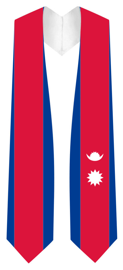 Nepal Graduation Stole -  Nepal Flag Sash