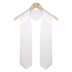 White Graduation Stole - Stoles.com