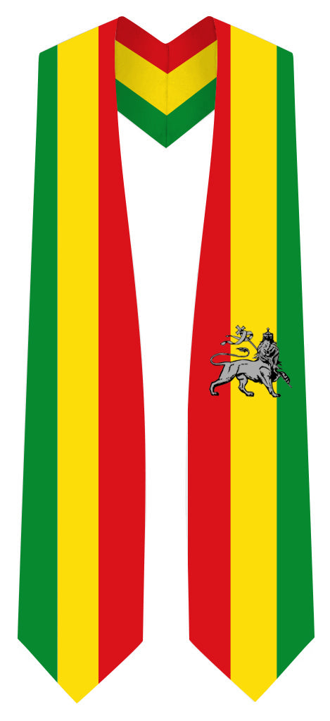 Ethiopia Graduation Stole -  Ethiopia Flag Sash - Stoles.com
