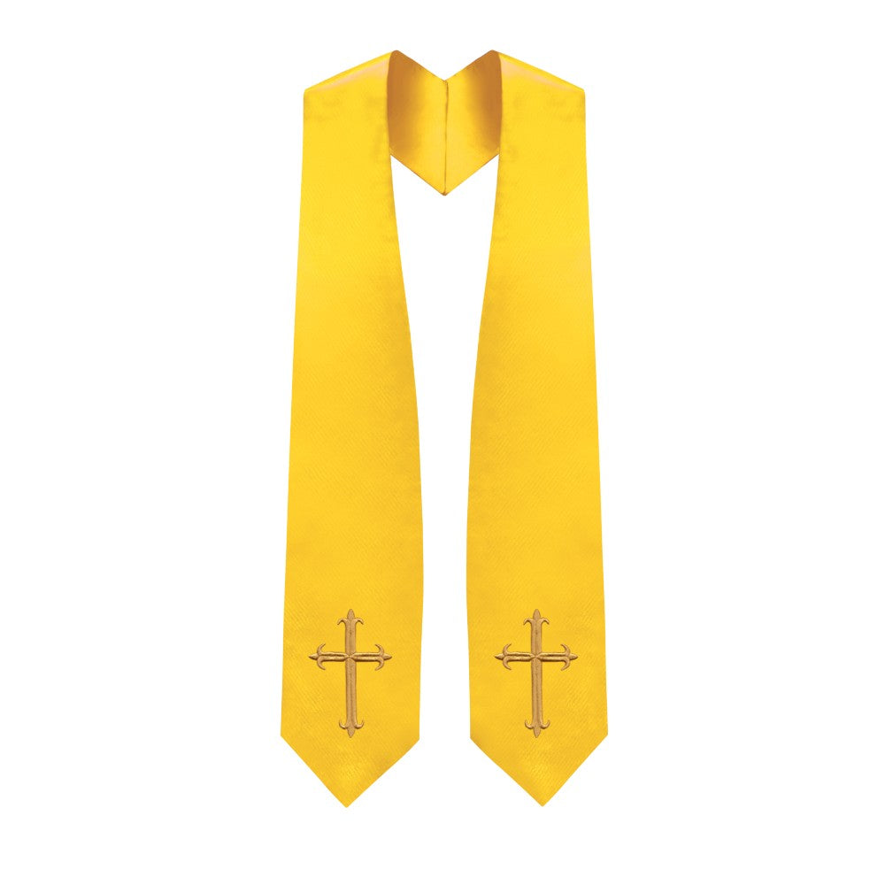 Gold Choir Stole with Crosses - Stoles.com