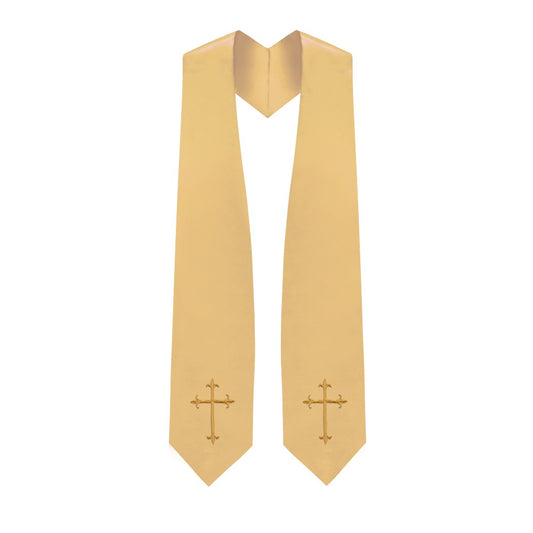 Antique Gold Choir Stole with Crosses - Stoles.com