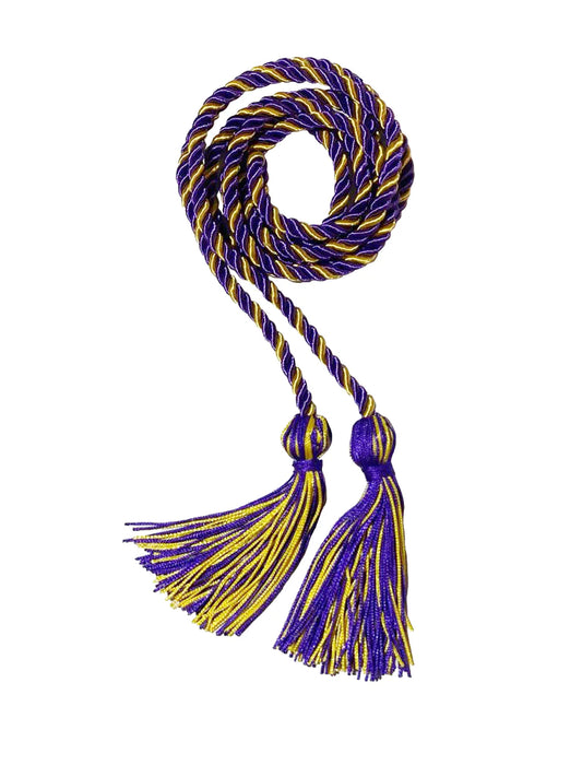 Purple and Gold Intertwined Graduation Honor Cord - College & High School Honor Cords