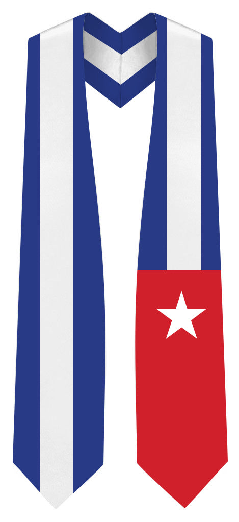Cuba Graduation Stole -  Cuba Flag Sash - Stoles.com