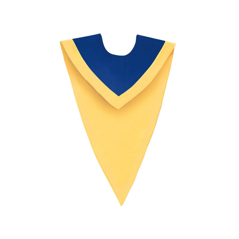 Royal Blue/Gold V-Neck Choir Stole - Stoles.com