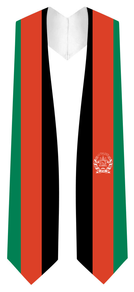 Afghanistan Graduation Stole - Afghanistan Flag Sash - Stoles.com