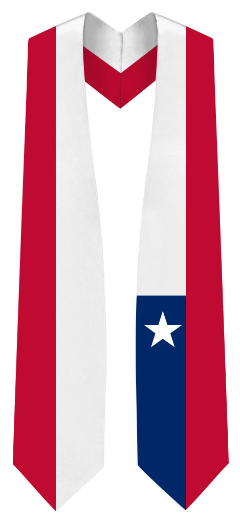 Chile Graduation Stole - Chile Flag Sash - Stoles.com
