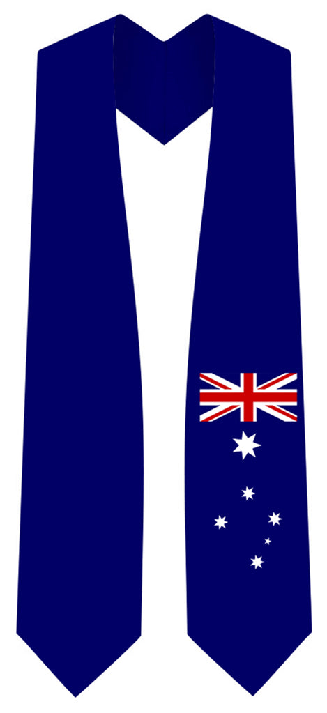 Australia Graduation Stole - Australian Flag Sash - Stoles.com